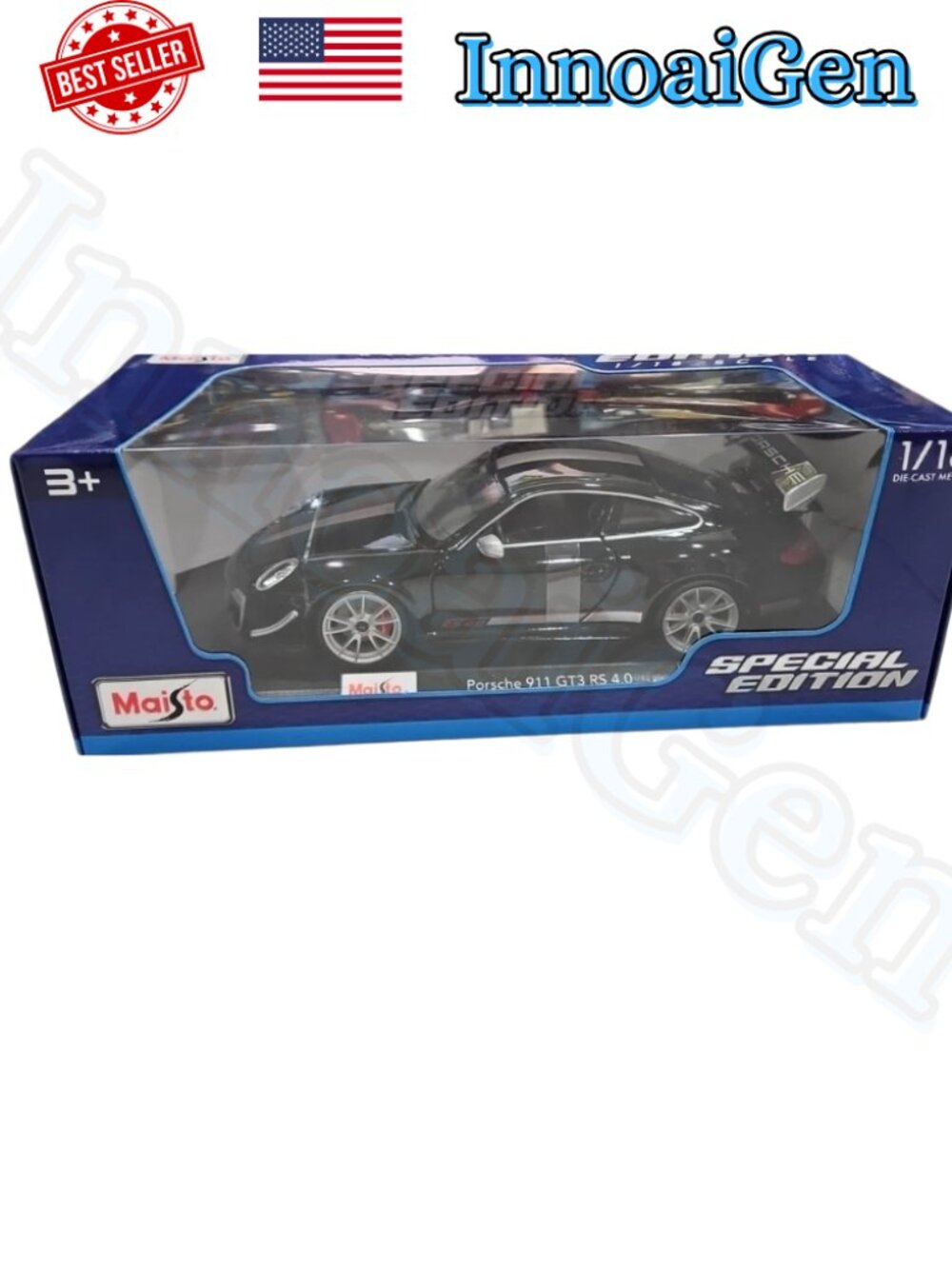 Maisto Special Edition 1/18 Scale Porsche 911 GT3 RS 4.0 Diecast Model Car NIB